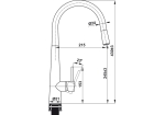 Vòi bộ trộn, Tay gạt đơn, đầu vòi kéo dài HT21-CH1P245 -- 57755220