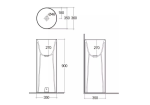 Chậu đặt sàn đúc nguyên khối không có lỗ thoát tràn PETFS13600AWHA +  RAK-DES BOTTLE TRAP BTRFSPPR001