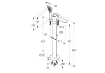 Vòi đặt sàn cho bồn tắm KLUDI BALANCE 525900575 + Bộ trộn vòi bồn âm sàn 88088 - BVCRAK13
