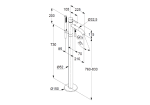 Vòi đặt sàn cho bồn tắm KLUDI ZENTA SL 385900576 + Bộ trộn vòi bồn âm sàn 88088 - BVCRAK14
