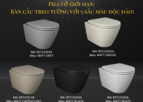 BÀN CẦU TREO TƯỜNG RAK CERAMICS: ĐỘT PHÁ VỚI 5 SẮC MÀU CÁ TÍNH