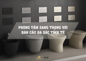 PHÒNG TẮM SANG TRỌNG VỚI BÀN CẦU ĐA SẮC TINH TẾ