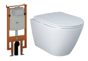 Bàn cầu treo tường RAK-RESORT RST23500A + Két nước âm tường NEOFS04RAK8C