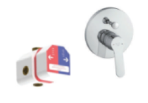 Mặt nạ sen tắm âm tường PEAK RAK18076 + Bộ trộn sen tắm âm tường 38737 - BMNSTRAK07