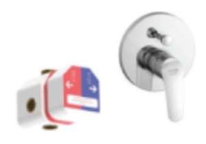Mặt nạ sen tắm âm tường PEARL RAK17076 + Bộ trộn sen tắm âm tường 38737 - BMNSTRAK08