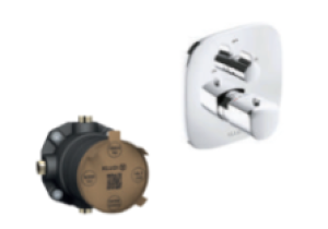 Mặt nạ sen tắm âm tường Thermostatic KLUDI AMEO 418300575 + Bộ trộn sen tắm âm tường 88011 - BMNSTRAK02