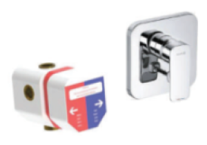 Mặt nạ sen tắm âm tường Thermostatic KLUDI PURE & STYLE 404190575 + Bộ trộn sen tắm âm tường 38636 - BMNSTRAK05