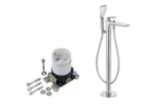 Vòi đặt sàn cho bồn tắm KLUDI BALANCE 525900575 + Bộ trộn vòi bồn âm sàn 88088 - BVCRAK13