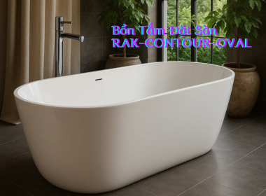 Bồn tắm đặt sàn RAK-CONTOUR-OVAL CONBT118080AWHA