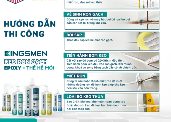 HƯỚNG DẪN THI CÔNG KEO BẮN RON GẠCH KINGSMEN NHANH CHÓNG VÀ DỄ DÀNG 